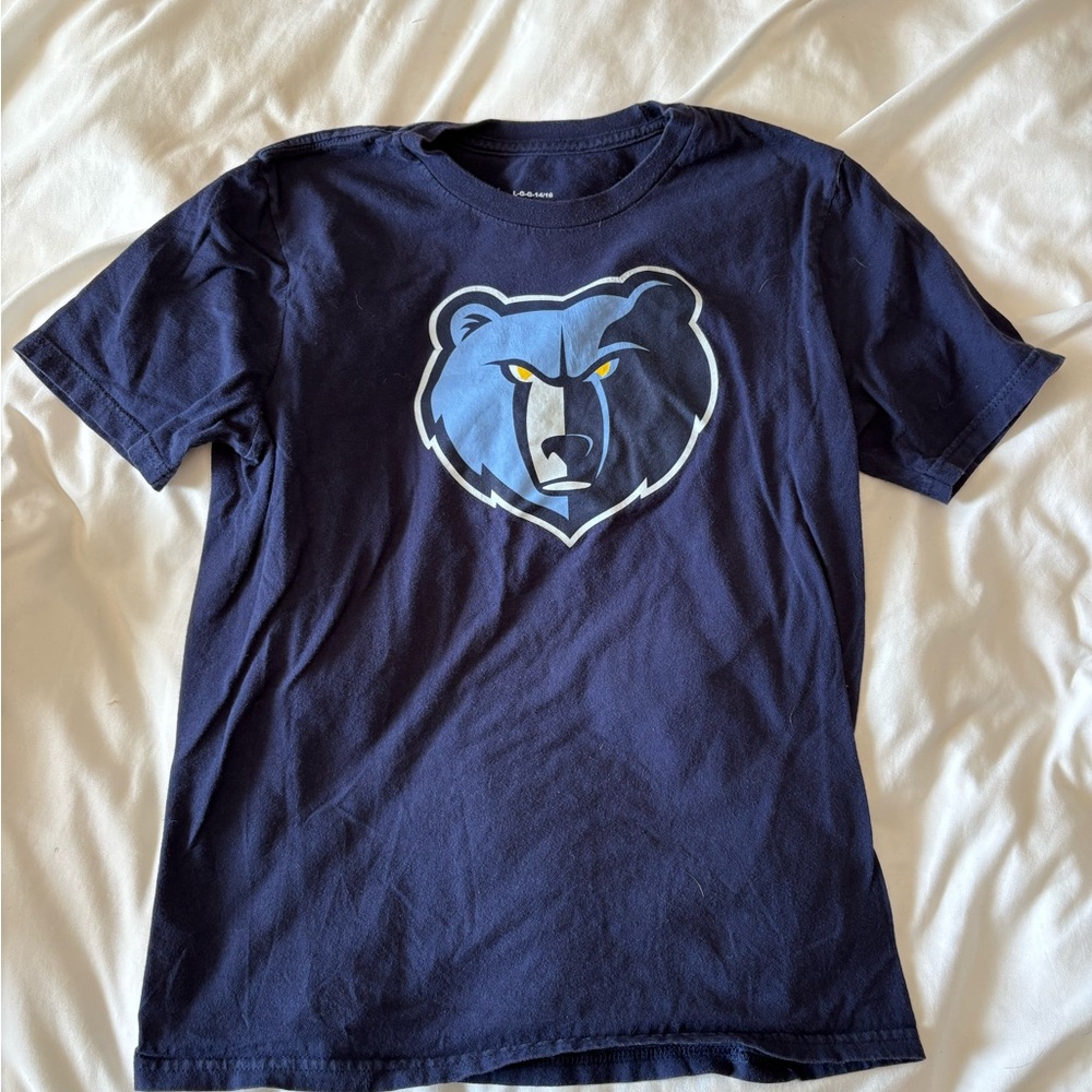Fanatics NBA Memphis Grizzlies Size Youth Large T-Shirt Navy Basketball 14/16